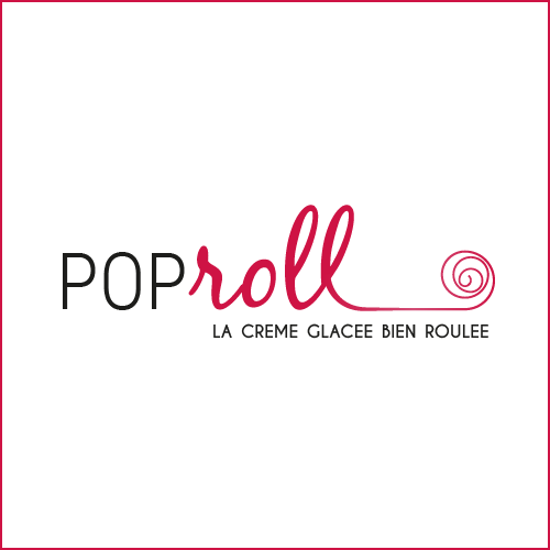 Logo Pop roll, glace roulée